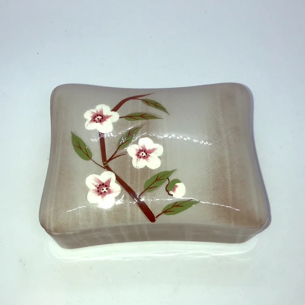 Vintage Weil Ware Birchwood Lidded Cigarette Box - Picture 2 of 4